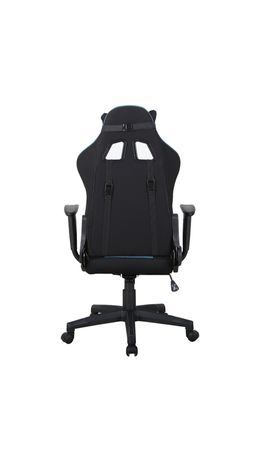 Кресло компьютерное BRABIX GT Racer GM-100, две подушки, ткань, черное/голубое, XXXXX
