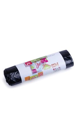 Мешки для мусора, 60 л, черные, в рулоне 20 шт., ПНД, 7 мкм, 60х70 см, эконом, КОНЦЕПЦИЯ БЫТА "ЭкоДом", 1749