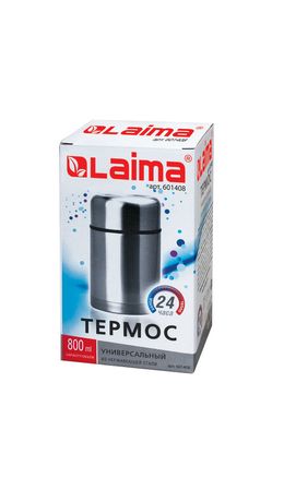Термос ЛАЙМА универсальный с широким горлом, 0,8 л, нержавеющая сталь, 601408