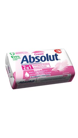 Мыло туалетное 90 г, ABSOLUT (Абсолют) "Нежное", антибактериальное, 6001,6058