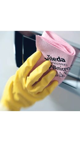 Салфетки VILEDA "ПВАмикро", комплект 5 шт., искусственная замша, голубая, 35х38 см, 143590