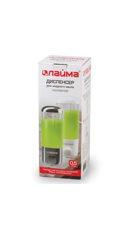 Диспенсер для жидкого мыла ЛАЙМА, наливной, 0,5 л, ABS-пластик, белый, 601792