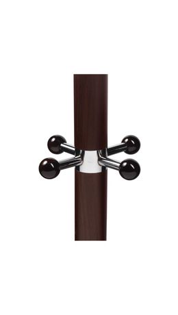Вешалка-стойка BRABIX CR-282, металл/мрамор, 1,8 м, на диске диаметром 38 см, 6 крючков+4 дополнительных, коричневая, 601745