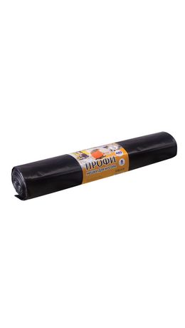 Мешки для мусора 480 л, черные, в рулоне 5 шт., ПВД, 65 мкм, 130х170 см, особо прочные, КОНЦЕПЦИЯ БЫТА "Профи", 2890