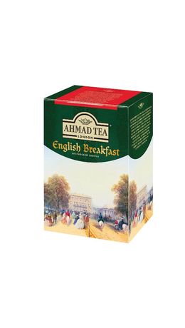 Чай AHMAD (Ахмад) "English Breakfast", черный листовой, картонная коробка, 200 г, 1292-012