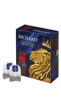 Чай RICHARD (Ричард) "Royal English Breakfast", черный, 100 пакетиков по 2 г, 610002