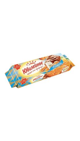 Печенье ЮБИЛЕЙНОЕ молочное с шоколадной глазурью, 116 г, 60540