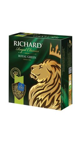 Чай RICHARD (Ричард) "Royal Green", зеленый, 100 пакетиков по 2 г, 610150