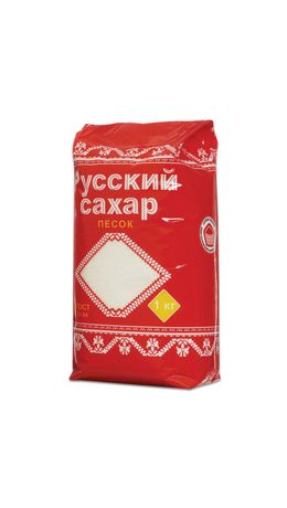 Сахар-песок "Русский", 1 кг, полиэтиленовая упаковка