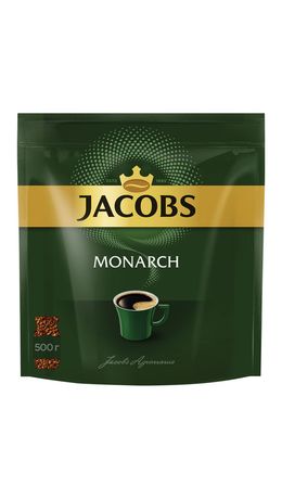 Кофе растворимый JACOBS MONARCH, сублимированный, 500 г, мягкая упаковка, 26686
