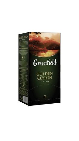 Чай GREENFIELD (Гринфилд) "Golden Ceylon", черный, 25 пакетиков в конвертах по 2 г
