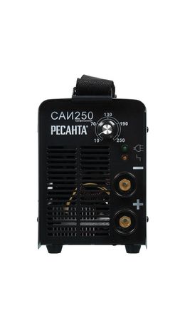 Сварочный аппарат инверторный САИ 250 РЕСАНТА, сварочный ток до 250 А, диаметр электрода до 6 мм, 65/6