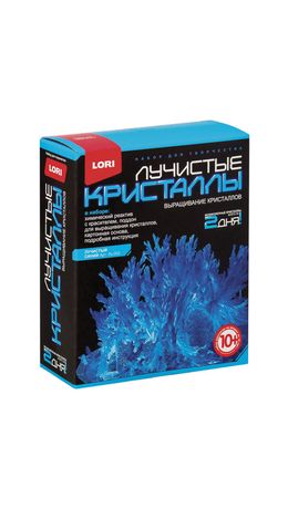 Набор для изготовления лучистых кристаллов "Синий кристалл", реагент, краситель, основа, LORI, Лк-002