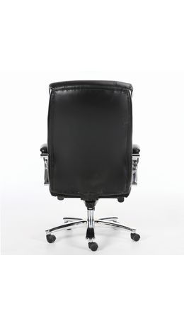 Кресло офисное BRABIX "Direct EX-580", хром, рециклированная кожа, черное