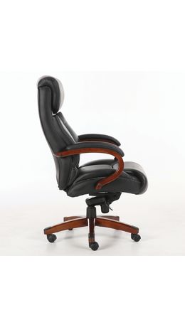 Кресло офисное BRABIX "Infinity EX-707", дерево, натуральная кожа, черное
