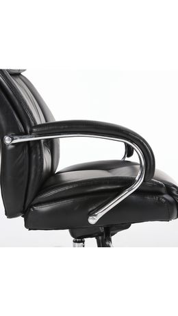 Кресло офисное BRABIX "Direct EX-580", хром, рециклированная кожа, черное