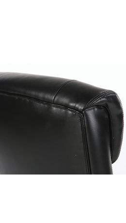 Кресло офисное BRABIX "Direct EX-580", хром, рециклированная кожа, черное
