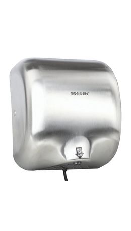 Сушилка для рук SONNEN HD-999, 1800 Вт, время сушки 15 секунд, нержавеющая сталь, 604746
