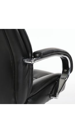 Кресло офисное BRABIX "Direct EX-580", хром, рециклированная кожа, черное