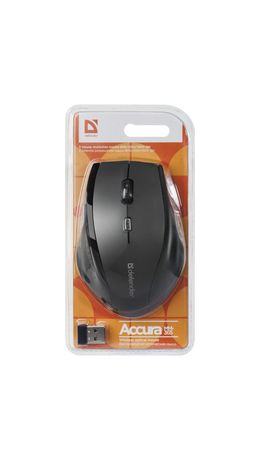 Мышь беспроводная DEFENDER Accura MM-365, 5 кнопок + 1 колесо-кнопка, оптическая, черная, 52365