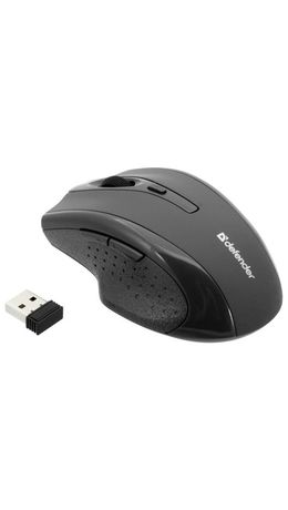 Мышь беспроводная DEFENDER Accura MM-365, 5 кнопок + 1 колесо-кнопка, оптическая, черная, 52365