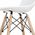 Стулья BRABIX "Eames CF-010", КОМПЛЕКТ 4 шт., пластик белый, опоры дерево/металл, 532630, 2033A